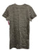 Theory Size S Gray Linen Blend Split V neckline Short Sleeve Knee length Dress Gray / S