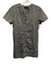 Theory Size S Gray Linen Blend Split V neckline Short Sleeve Knee length Dress Gray / S