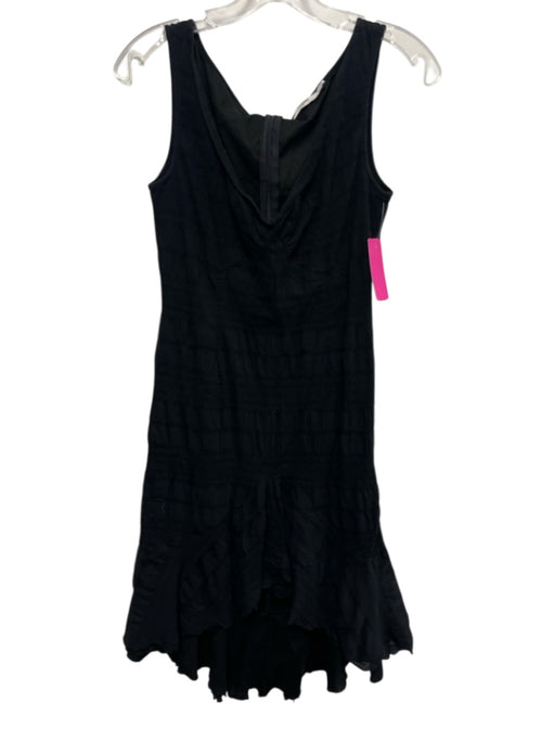Moschino Jeans Size 10 Black High Low Sleeveless Midi Dress Black / 10
