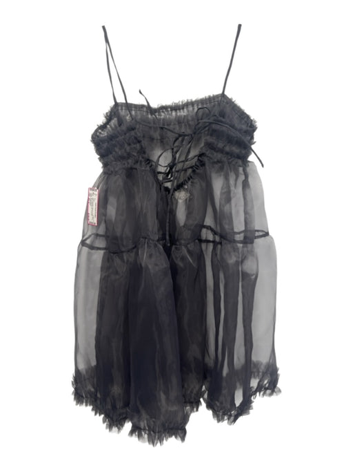 Catheclisma Size 44 / s Gray Synthetic Organza Ruffle Sheer Mini Dress Gray / 44 / s
