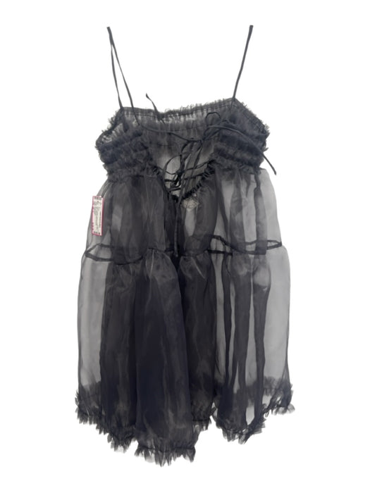 Catheclisma Size 44 / s Gray Synthetic Organza Ruffle Sheer Mini Dress Gray / 44 / s