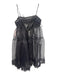 Catheclisma Size 44 / s Gray Synthetic Organza Ruffle Sheer Mini Dress Gray / 44 / s