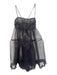 Catheclisma Size 44 / s Gray Synthetic Organza Ruffle Sheer Mini Dress Gray / 44 / s