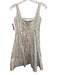 Staud Size 2 White & Multi Cotton Blend Thin Stripe Sleeveless Above Knee Dress White & Multi / 2