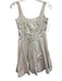 Staud Size 2 White & Multi Cotton Blend Thin Stripe Sleeveless Above Knee Dress White & Multi / 2