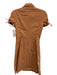 Theory Size 2 Clay Orange Viscose Blend Button Down Cap Sleeve Above Knee Dress Clay Orange / 2
