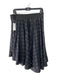 Sandro Size 2 Black Polyamide Blend Side Zip Mesh Detail Midi Skirt Black / 2