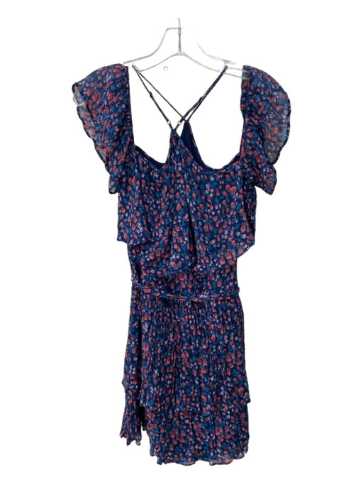 Zadig & Voltaire Size Est M Blue & Multi Missing Fabric Tag Textured Dress Blue & Multi / Est M