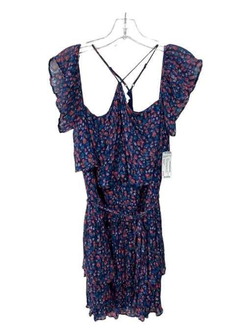 Zadig & Voltaire Size Est M Blue & Multi Missing Fabric Tag Textured Dress Blue & Multi / Est M