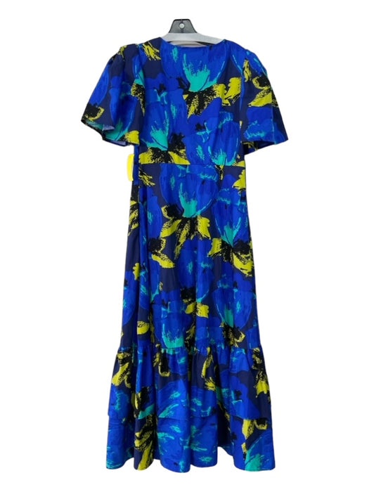 Target Collab Size 6 Blue, Green, Yellow Cotton Short Sleeve V Neck Maxi Dress Blue, Green, Yellow / 6