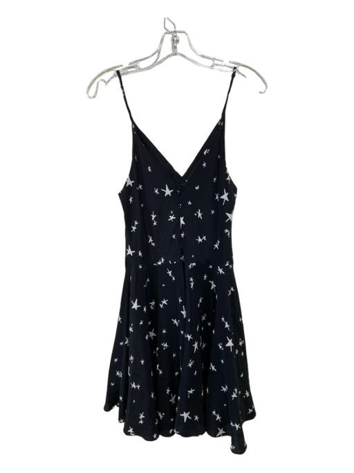 Amanda Uprichard Size Medium Black & White Silk Spaghetti Strap stars Dress Black & White / Medium