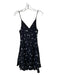 Amanda Uprichard Size Medium Black & White Silk Spaghetti Strap stars Dress Black & White / Medium