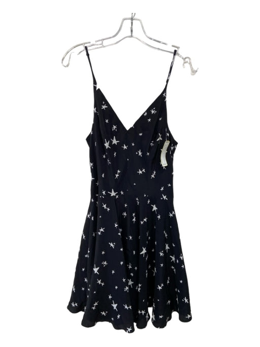 Amanda Uprichard Size Medium Black & White Silk Spaghetti Strap stars Dress Black & White / Medium