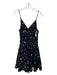 Amanda Uprichard Size Medium Black & White Silk Spaghetti Strap stars Dress Black & White / Medium