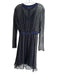 Maje Size 3 Black & White Viscose Detachable Lining Polka Dot Sheer Dress Black & White / 3