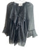 Phillip Lim Size 6 Black & White No Fabric Tag Semi Sheer Zip Front Top Black & White / 6