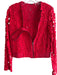 Elie Tahari Size XS Red Polyester Knit Zip Front Cut Out Design Jacket Red / XS