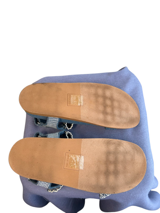 Dolce Vita Shoe Size 8.5 Blue Denim Sandal Ankle Strap Open Toe Shoes Blue / 8.5