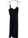 Farm Rio Size Large Black Viscose Sleeveless Flower Back Zip Maxi Dress Black / Large