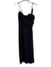 Farm Rio Size Large Black Viscose Sleeveless Flower Back Zip Maxi Dress Black / Large