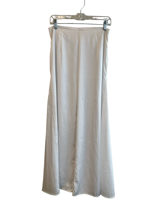 Vita Grace Size Est S White No Fabric Tag Wide Leg High Waist Side Zip Pants White / Est S