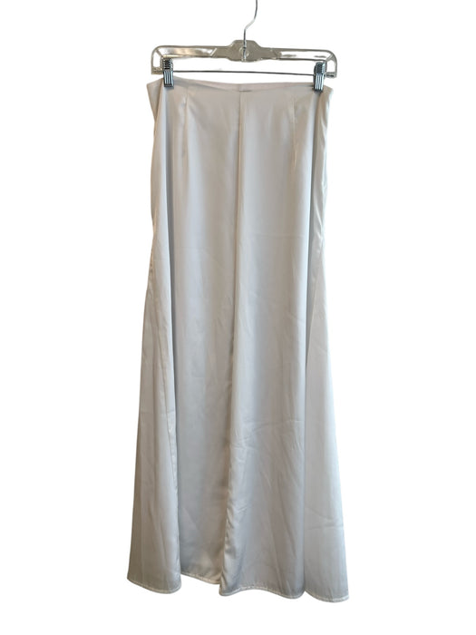 Vita Grace Size Est S White No Fabric Tag Wide Leg High Waist Side Zip Pants White / Est S