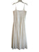 Rebecca Taylor Size 8 White Cotton Sleeveless Back Zip Ruched Maxi Dress White / 8