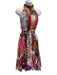 Zimmermann Size 2/M Blue, Green, White Silk Patchwork Print Sleeveless Dress Blue, Green, White / 2/M