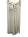 Halston Heritage Size 6 White Viscose Blend Gauze Sash Back Zip Wide Leg Pants White / 6
