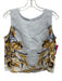 Joie Size S/M Blue, Yellow, Brown Linen High Rise Belted Sleeveless Short Set Blue, Yellow, Brown / S/M