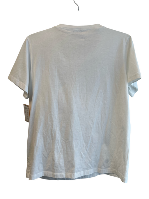 Red Valentino Size Medium White & Black Cotton Short Sleeve Bow Accents Top White & Black / Medium