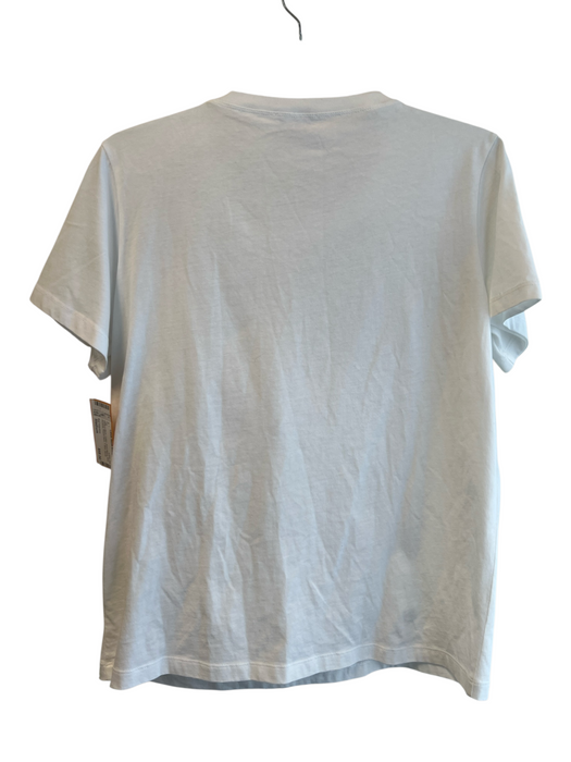 Red Valentino Size Medium White & Black Cotton Short Sleeve Bow Accents Top White & Black / Medium