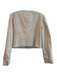 Cinq a Sept Size Medium Off White Cotton Round Neck Gold Buttons Jacket Off White / Medium