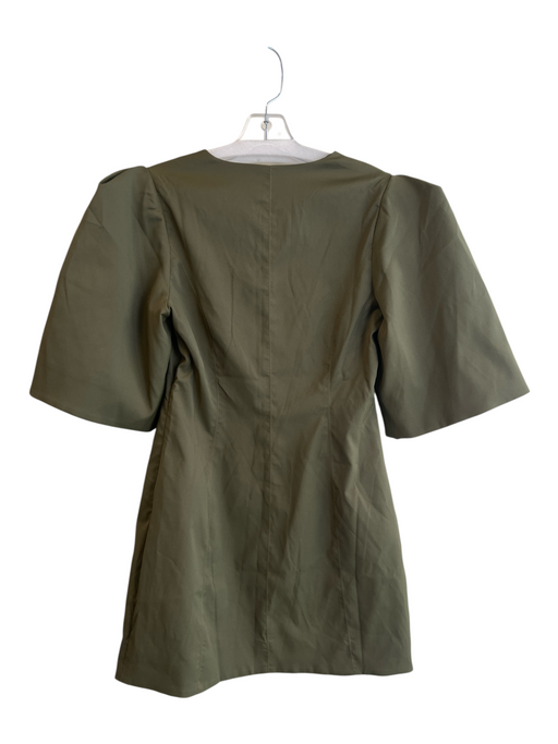 Tuckernuck Size Medium Army Fatigue Green Polyester Scoop Neck Half Sleeve Dress Army Fatigue Green / Medium