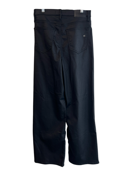 Hidden Size 28 Black Cotton & Acetate Coated High Rise 5 Pocket Zip Fly Jeans Black / 28