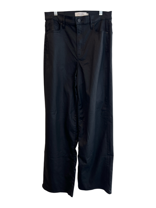 Hidden Size 28 Black Cotton & Acetate Coated High Rise 5 Pocket Zip Fly Jeans Black / 28