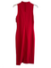 Spanx Size Small Red Viscose Blend T Neck Sleeveless Back Zip Body Con Dress Red / Small