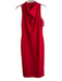 Spanx Size Small Red Viscose Blend T Neck Sleeveless Back Zip Body Con Dress Red / Small
