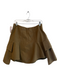 Derek Lam 10 Crosby Size 6 Forest Green Cotton Blend Back Zip Tiered Skirt Forest Green / 6