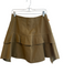 Derek Lam 10 Crosby Size 6 Forest Green Cotton Blend Back Zip Tiered Skirt Forest Green / 6