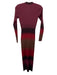 Staud Size M Brown, Purple, Red Viscose & Nylon Long Sleeve Stripe Buttons Dress Brown, Purple, Red / M