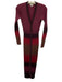 Staud Size M Brown, Purple, Red Viscose & Nylon Long Sleeve Stripe Buttons Dress Brown, Purple, Red / M