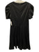 Shoshanna Size 8 Black Polyurethane Faux Leather Short Puff Sleeve Dress Black / 8