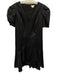 Shoshanna Size 8 Black Polyurethane Faux Leather Short Puff Sleeve Dress Black / 8