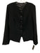 Christian Lacroix Size M Black Polyester Buttons Jacket Black / M