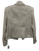 L'agence Size 6 Cream & Gold Polyester & Metallic Double Breast Tweed Jacket Cream & Gold / 6