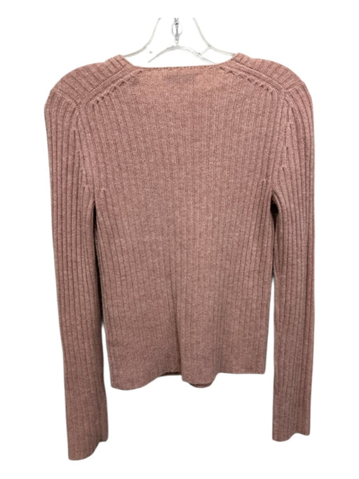 Vince Size XS Light Pink Wool & Cashmere Round Neck Ribbed Knit Sweater Light Pink / XS