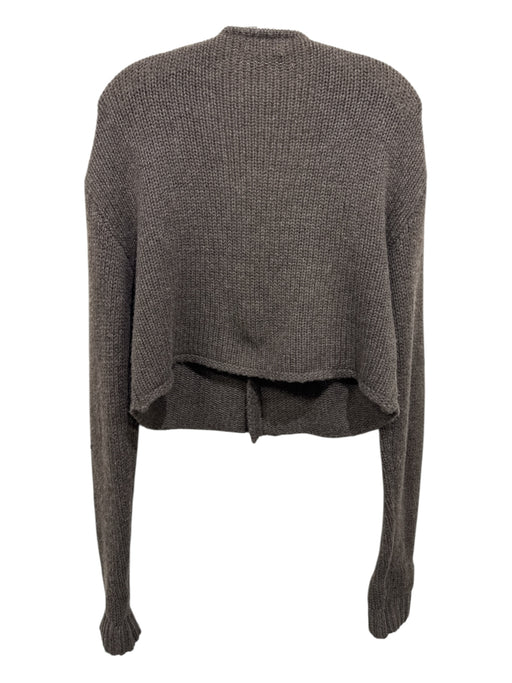 Sablyn Size M Taupe Brown Cashmere V Neck Cardigan Cropped Long Sleeve Sweater Taupe Brown / M