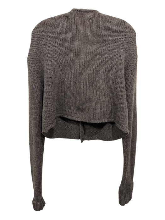 Sablyn Size M Taupe Brown Cashmere V Neck Cardigan Cropped Long Sleeve Sweater Taupe Brown / M