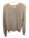 Minnie Rose Size M Beige Cashmere Crew Neck Raglan Ribbed Knit Sweater Beige / M